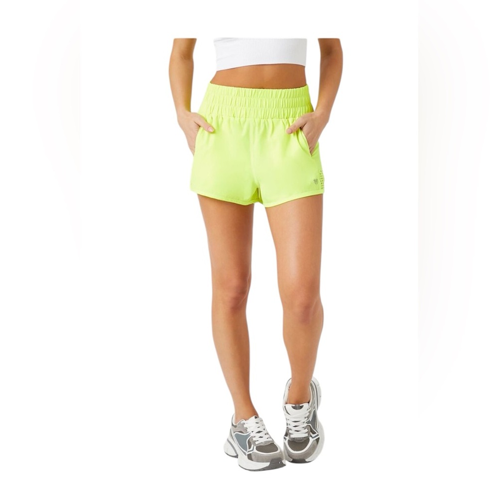 Forever 21 Active Shirred Shorts in Neon Yellow | Medium NWT